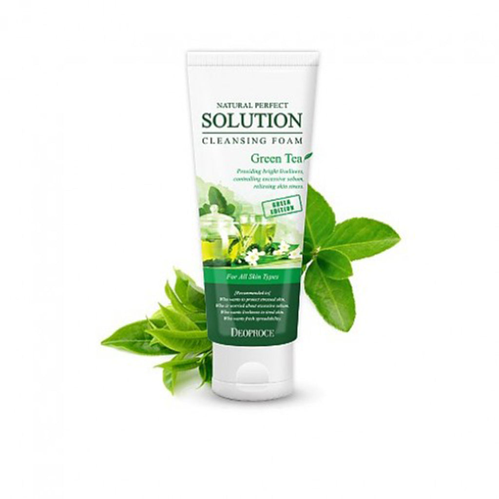 Deoproce Natural perfect solution cleansing foam Green Tea 170G